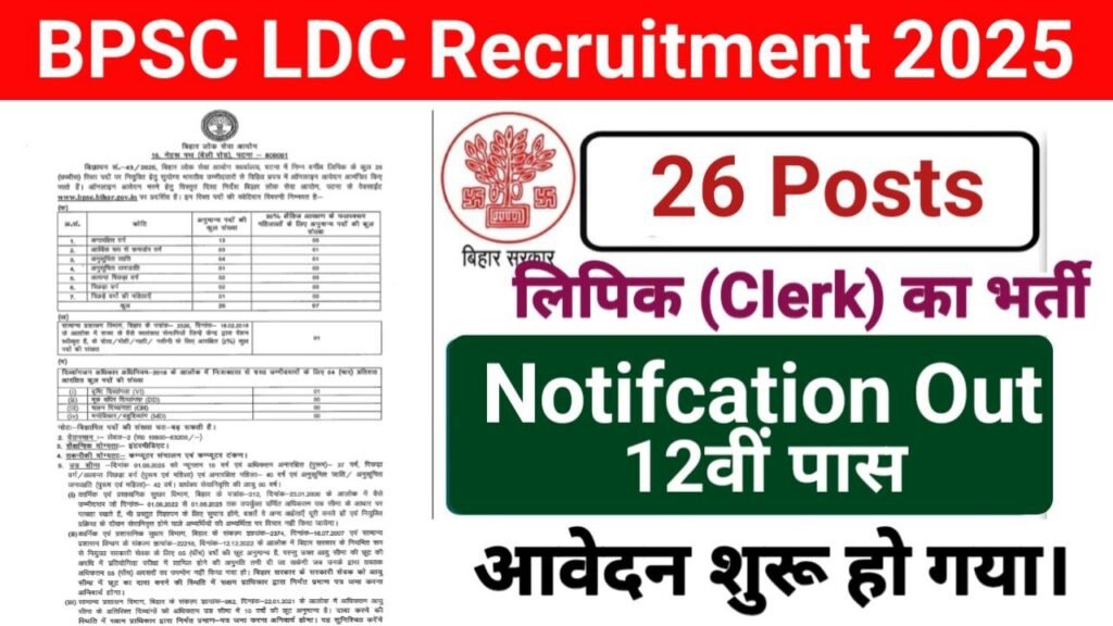BPSC LDC Vacancy 2025 Online Apply